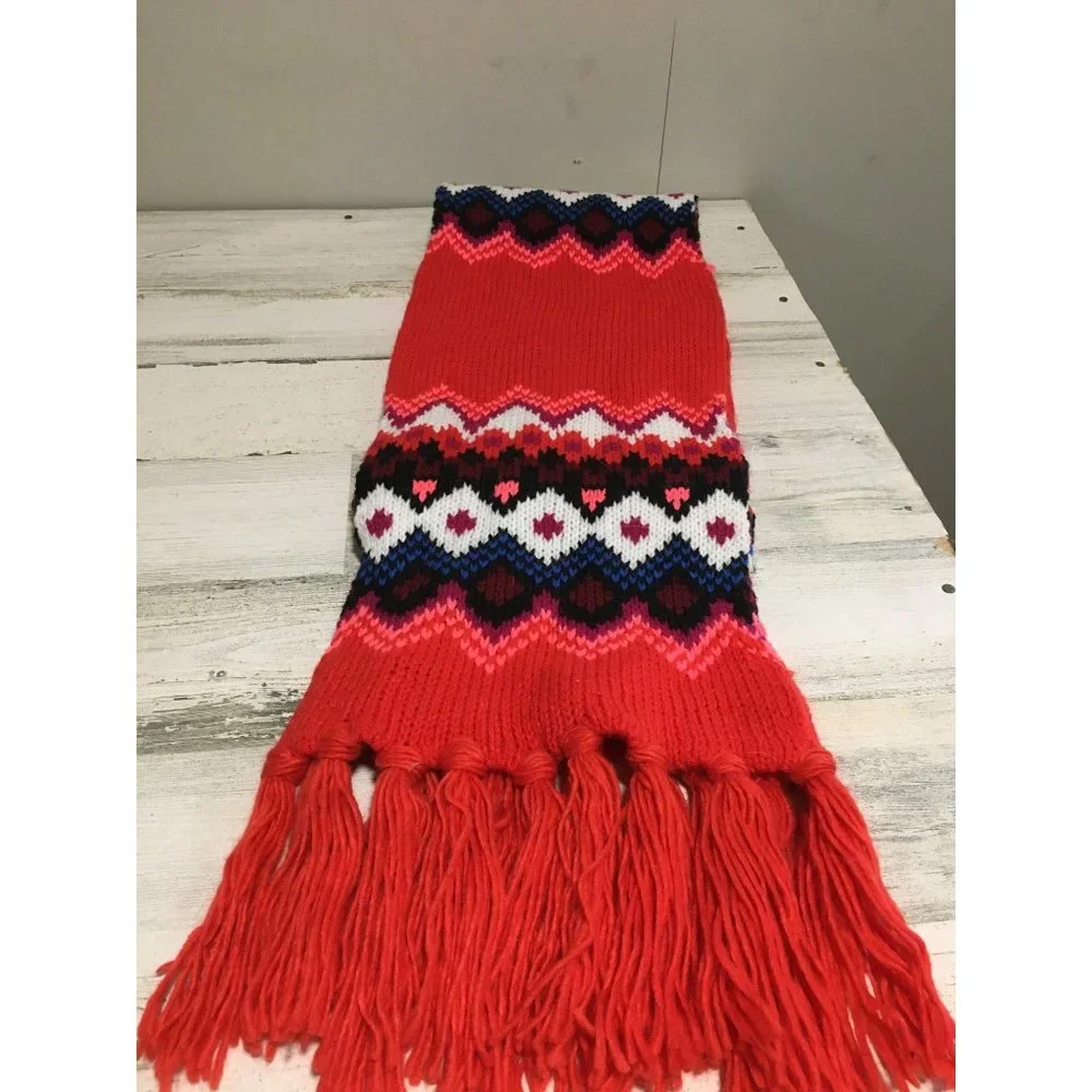 Old Navy 8”x86” orange scarf with tassels
